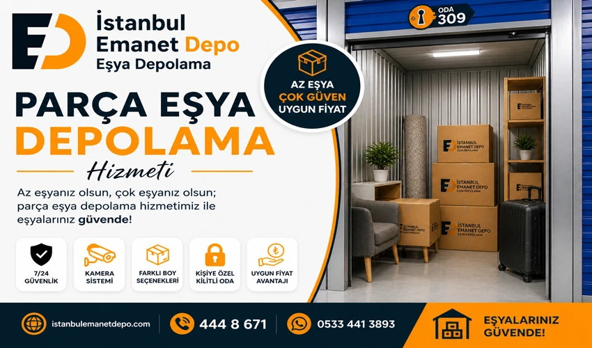 Gülsuyu Parça Eşya ve Beyaz Eşya Depolama Sadece beyaz eşya ve kolilerin Gülsuyu kişisel kilitli parça eşya depolarında saklanması